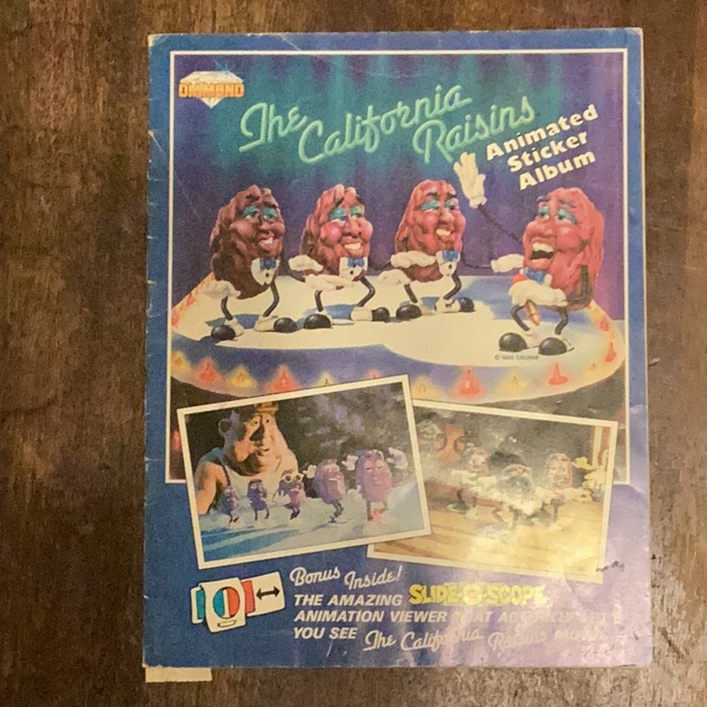 The California Raisins Animated Sticker Album